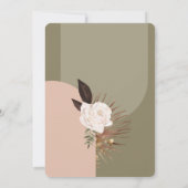 Moderne Chic Boheemse Aquarel Bloemige Bruiloft Kaart (Achterkant)