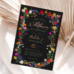 Moderne chic boho felle wilde bloemen 1 verjaardag kaart<br><div class="desc">Voeg een tikje bohemen elegantie toe aan je baby mijlpaal, eerste verjaardag met onze Moderne Chic Boho Bright Elegant Colorful Wilde Bloemen Uitnodiging op 1 verjaardag. Met roze, rode, groene en paarse tinten botanische bloemen geïnspireerd door wilde bloemen en roestrijke tuinen van de waterverf met subtiele groen en moderne boho-scripttypografie....</div>