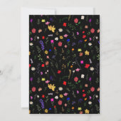 Moderne chic boho felle wilde bloemen 1 verjaardag kaart (Achterkant)