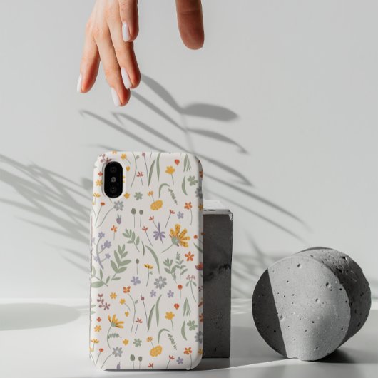 Moderne chic boho heldere wilde bloemen iPhone hoe Case-Mate iPhone Case