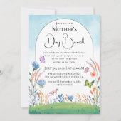 Moderne chic boho heldere wilde bloemen kaart (Voorkant)