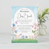 Moderne chic boho heldere wilde bloemen kaart (Staand voorkant)