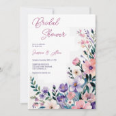 Moderne Chic Boho Wild Flowers Wedding Kaart (Voorkant)