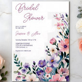 Moderne Chic Boho Wild Flowers Wedding Kaart