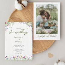 Moderne Chic boho wilde bloemen bruiloft