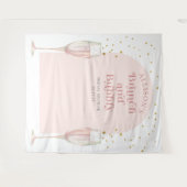 Moderne chic boog champagne bruidsdouche achtergro wandkleed (Voorkant (horizontaal))