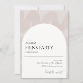 Moderne Chic Boog Kippen Feest Uitnodiging (Voorkant)