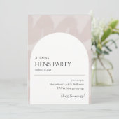 Moderne Chic Boog Kippen Feest Uitnodiging (Staand voorkant)