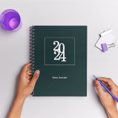 Moderne Chic Bosgroene Maandelijkse wekelijkse Planner