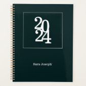 Moderne Chic Bosgroene Maandelijkse wekelijkse Planner (Voorkant)