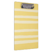 Moderne Chic Boter Geel Gestreepte Klembord (Rechts)
