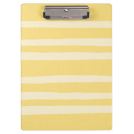 Moderne Chic Boter Geel Gestreepte  Klembord