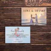 moderne chic bruiloft 2 foto's dank je bruiloft notitiekaartje