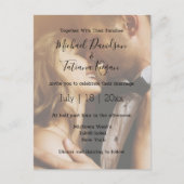 moderne chic bruiloft dag fotobedekking Uitnodigin Uitnodiging Briefkaart (Voorkant)