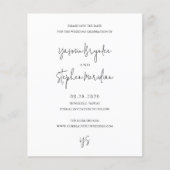 Moderne Chic Budget Huwelijk Save the Date (Voorkant)