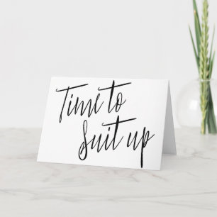 Moderne Chic Caligrafie "Tijd om aan te passen" Kaart