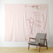 Moderne chic calligrafie champagneglazen achtergro wandkleed (In Situ (horizontaal))