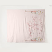 Moderne chic calligrafie champagneglazen achtergro wandkleed (Voorkant (horizontaal))