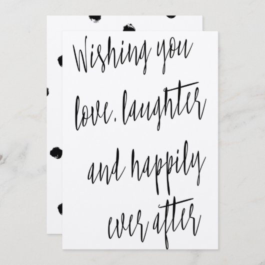 Moderne chic calligrafie "Wens je liefde" Kaart (Voorkant / Achterkant)