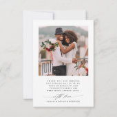 Moderne Chic Calligraphy 2 Photo Wedding Bedankkaart (Achterkant)