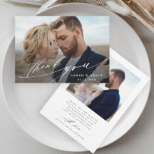 Moderne Chic Calligraphy 2 Photo Wedding