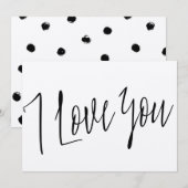 Moderne Chic Calligraphy Style "Ik hou van je" (Voorkant / Achterkant)