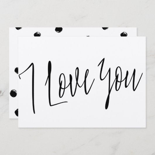 Moderne Chic Calligraphy Style "Ik hou van je" (Voorkant / Achterkant)