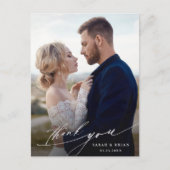 Moderne chic Calligraphy Weddenschap Hartelijk dan Briefkaart (Voorkant)