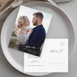 Moderne chic Calligraphy Weddenschap Hartelijk dan Briefkaart<br><div class="desc">Elegant en stijlvol bedankt briefkaart. Ideaal voor bruiloften,  verjaardagen,  afstuderen en andere evenementen. Voor meer geavanceerde aanpassing van dit ontwerp,  te klikken gelieve de BUTTON van het TOOL VAN HET ONTWERP BLAUW.</div>