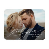 Moderne chic Calligraphy Wedding Photo Magneet (Horizontaal)