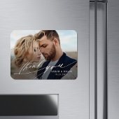 Moderne chic Calligraphy Wedding Photo Magneet