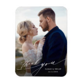 Moderne chic Calligraphy Wedding Photo Magneet (Verticaal)