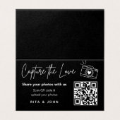 Moderne Chic Capture The Love QR-code Vouwkaart Kaart (Buitenkant ongevouwen)