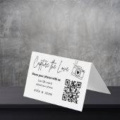 Moderne Chic Capture The Love QR-code Vouwkaart Kaart