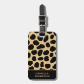 Moderne Chic Cheetah Print Pattern avontuurreis Bagagelabel (Voorkant verticaal)