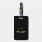 Moderne Chic Cheetah Print Pattern avontuurreis Bagagelabel (Achterkant verticaal)