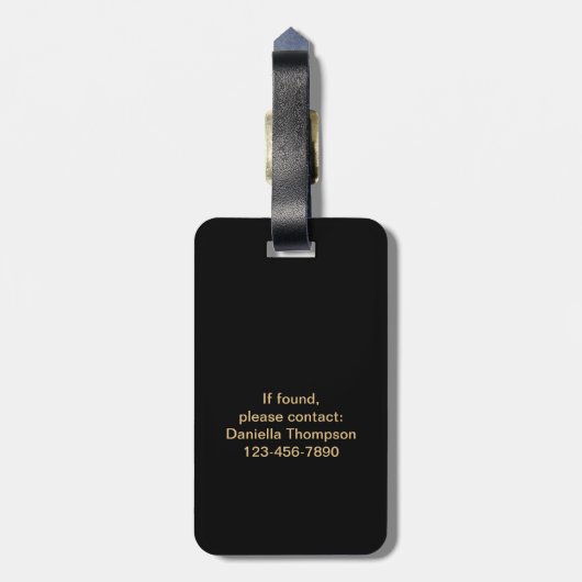 Moderne Chic Cheetah Print Pattern avontuurreis Bagagelabel (Achterkant verticaal)