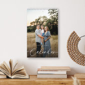 Moderne Chic COLOR Script Foto Kalender