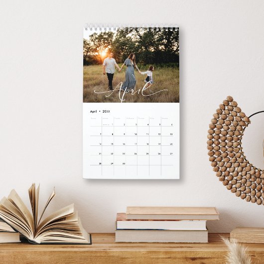 Moderne Chic COLOR Script Foto Kalender