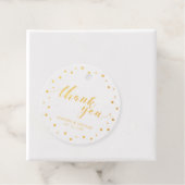 Moderne Chic Confetti gouden folie bruiloft dank u Bedankjes Labels (Met doos)