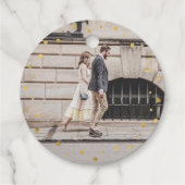 Moderne Chic Confetti gouden folie bruiloft dank u Bedankjes Labels (Achterkant)