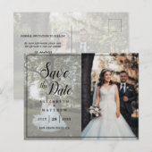 Moderne Chic Couple Wedding Afbeelding sparen de D Uitnodiging Briefkaart (Voorkant / Achterkant)
