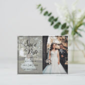Moderne Chic Couple Wedding Afbeelding sparen de D Uitnodiging Briefkaart (Staand voorkant)