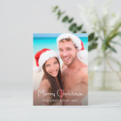 Moderne Chic Custom Photo Creëer Your Ewn Kerstmis Feestdagenkaart (Staand voorkant)