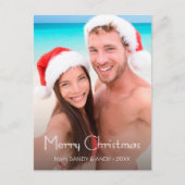 Moderne Chic Custom Photo Creëer Your Ewn Kerstmis Feestdagenkaart (Voorkant)