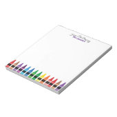 Moderne Chic Cute van het bureau van de regenboogk Notitieblok (Linkerzijde)