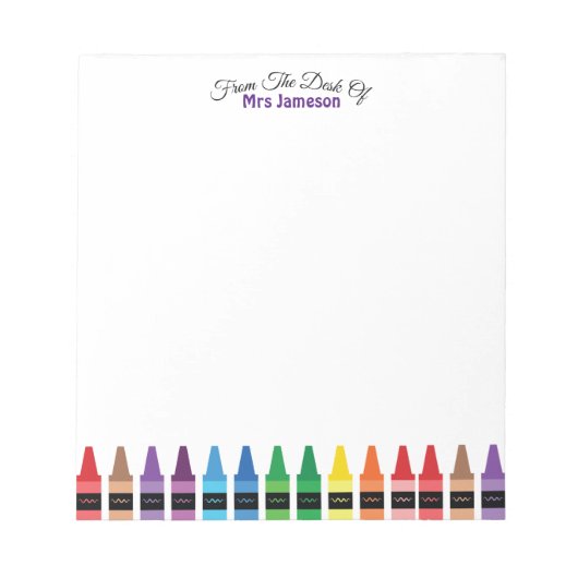 Moderne Chic Cute van het bureau van de regenboogk Notitieblok (Voorkant)