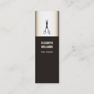 Moderne Chic Dark Scissor Hair Stylist Mini Visitekaartje