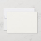 Moderne chic Double Happiness Ivory Gold Wedding RSVP Kaartje (Achterkant)