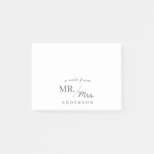 Moderne Chic Een briefje van mijnheer en mevrouw p Post-it® Notes (Voorkant)
